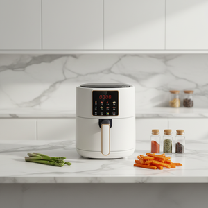 Freidora de Aire Digital Compacta de 7L, Multifunción, con Cesta Antiadherente, Fácil de Limpiar, Cocina Eléctrica Doméstica, Diseño Redondo Blanco - Product Image 5