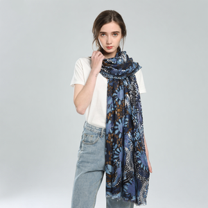 Women's Floral Print Scarf Soft Long <b>Shawl</b> <b>Wrap</b> Lightweight Fashion Neck Scarf Wholesale Ready Stock - Product Image 1
