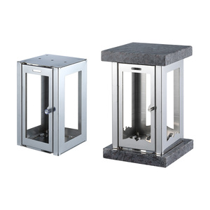 Rectangle Shape <strong>Grave</strong> Lantern Japonaise Granite Religious <strong>Memorial</strong> Lanterns Stainless Steel Cemetery Lantern Lamps - Product Image 1