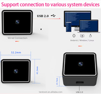 Pemindai cetak telapak tangan biometrik USB pembaca Shutter Global modul kamera pengenalan Nadi telapak tangan dikirim ulang SDK-Global