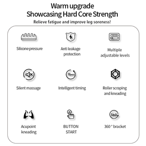 Nouveau modèle de masseur de <span class=keywords><strong>pieds</strong></span> <span class=keywords><strong>à</strong></span> pétrissage d'air 3D avec thérapie par la chaleur et minuterie pour la relaxation de la semelle et du mollet <span class=keywords><strong>à</strong></span> la maison - Product Image 6
