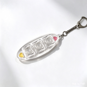 Llavero de diseño personalizado multicolor con 5 teclas transparentes en forma de gato para aliviar el estrés, probador de interruptores de teclado, regalos. - Product Image 2