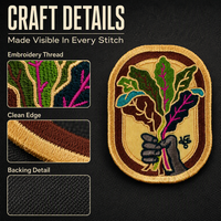 Écusson brodé 3D personnalisé avec logo de marque, détails en relief, emblème brodé, badge pour vêtements