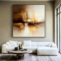 Peinture à l'huile purement peinte à la main sur toile, style abstrait moderne, décorative pour salon/salle à manger, fond de canapé, hôtel de luxe, plastique