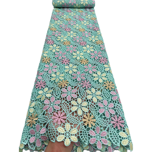 Telas de encaje de guipur africanas NI.AI de alta calidad, tela de encaje nigeriana para material de costura de bodas. - Product Image 3