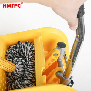 HMTPC 18L Mop Bucket Cart With 4 <b>Wheels</b> <b>Plastic</b> Dewatering Cart For Household And Commercial Cleaning - Product Image 3