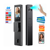 Serrure de porte intelligente à reconnaissance faciale 3D, caméra de reconnaissance des veines palmaires, interphone vidéo, entrée sans clé Tuya Wifi, Cerradura Inteligente, maison, bureau