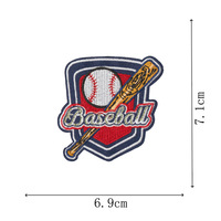 Patch de baseball, patchs brodés, patchs en tissu pour baseball, patchs thermocollants, support thermocollant en PVC pour vêtements, chaussures, chapeaux