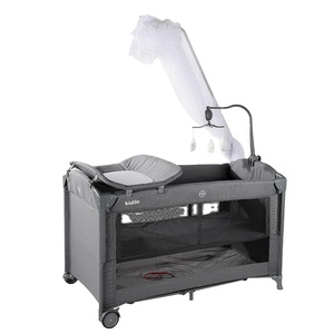 Culla Pieghevole in Plastica Kidilo Multifunzionale Portatile per Neonati con Opzione Letto Grande Cross-Border T-702L - Product Image 1