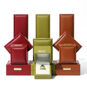 Изготовленный на заказ логотип высшего качества искусственная кожа замша вставка коробки кольцо ожерелье браслет Подарочная упаковка пластиковая коробка для ювелирных изделий - Product Image 1