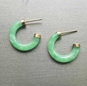 Wholesale <strong>Jade</strong> <strong>Earrings</strong> Hoop for Women Trend <strong>Jade</strong> Hoop <strong>Earrings</strong> 925 Sterling Silver - Product Image 6