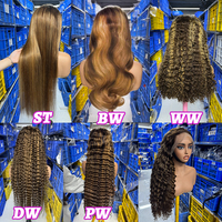 Extensions de cheveux humains de 26 pouces, grade 15A, cuticules alignées, couleur P4/27, ondulées, naturelles, brutes