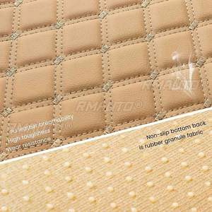 Housses de siège de voiture universelles en cuir PU, protection de coussin avant, tapis de protection de dossier pour l'intérieur des voitures, camions, SUV, fourgonnettes, noir - Product Image 6