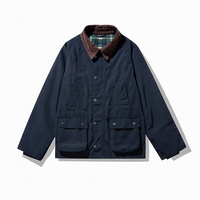 Veste Trench-Coat de Travail Imperméable Double Boutonnage Coupe Slim Style Chasse Enduite de Cire – Vente en Gros Usine