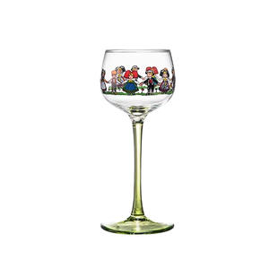 Verres à vin français uniques, verres à vin vintage, verres à vin <span class=keywords><strong>blanc</strong></span> <span class=keywords><strong>Alsace</strong></span> Little People pour cadeau souvenir spécial - Product Image 1