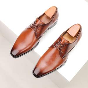 Chaussures habillées pour hommes, tendance et best-seller 2025, en cuir, style Oxford, bout pointu, à enfiler - Product Image 3