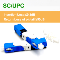 Quick Connector SC-APC SC UPC Fiber Optic Adapter for FTTH Use Gold Plated with PVC Coating