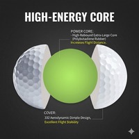Bola Golf Dua Bagian Warna-warni Kustom Pabrik Caiton, Bola Turnamen Berkinerja Tinggi Berkualitas Tinggi untuk Latihan, Pilihan Logo Kustom