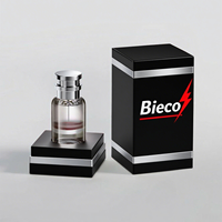 Bouteille d'huile de parfum vide de qualité de luxe de 50ml, logo gratuit personnalisable, boîte d'emballage en papier de style arabe créatif, boîte-cadeau en relief