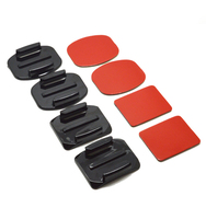 Accessoires de caméra d'action pour casque, vélo, planche et voiture en matériau PC avec supports adhésifs plats et incurvés pour GoPro Hero 14 Insta360 DJI 6
