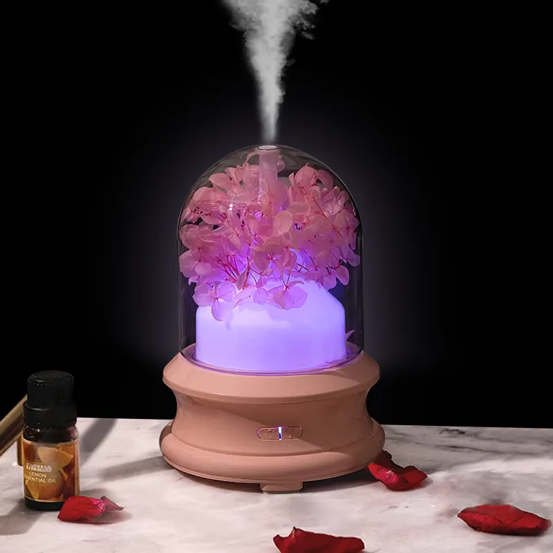 LOGO customized immortal flower aroma diffuser can add essential oil home office atmosphere light ultrasonic car aroma diffuser