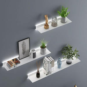 Estantería de pared emisora de luz Estantería de pared para colgar en la pared Almacenamiento en el hogar Estante de exhibición para sala de estar - Product Image 3