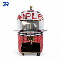 Four à pizza au bois et au gaz de 16 pouces, four à pizza électrique 450-500 degrés, brûleur au propane et au bois avec pierre rotative