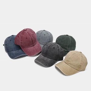 หมวกเบสบอลกีฬาฟอกสีวินเทจยูนิเซ็กซ์หมวกกีฬาผ้าฝ้ายปรับได้สำหรับผู้ชายและผู้หญิงกีฬากลางแจ้ง - Product Image 2