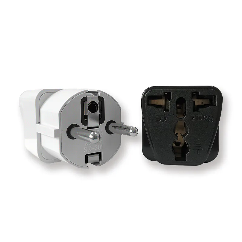 hot sale 2 in 1KR EU Plug Adapter US UK to EU KR European Europe Euro German Travel Power Adapter Electrical Socket