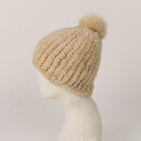 NAFA Großhandel Winter Handmade Nerz Strick pelz Winter Warme Mütze Mit Auf Lager