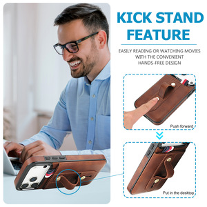 Funda Cartera con Tarjetero y Soporte para <span class=keywords><strong>iPhone</strong></span> 17 Pro Max, Funda de Cuero Sintético de Lujo con Soporte para Teléfono Móvil para <span class=keywords><strong>iPhone</strong></span> 14 15 16 17 Pro Max - Product Image 4