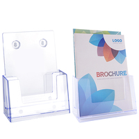 Porte-brochures en acrylique, présentoir de prospectus, format A5, distributeur de flyers, présentoir de comptoir autonome, présentoir de menu