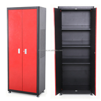 Système de rangement de garage en acier OEM/ODM/OBM, armoire à outils modulaire robuste pour atelier, 2 portes, étagères réglables, design avec panneau perforé