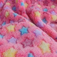 Couverture Douillette pour Enfants en Polaire Corail Double Face à Motif Étoiles Colorées, Impression Offset Personnalisée, Tissu Polaire Doux et Chaud