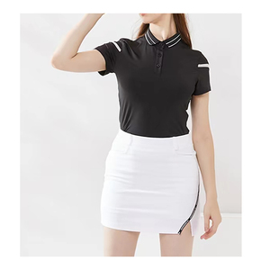 Tenue de golf deux pièces pour femmes de haute qualité tissu de Performance respirant conception d'impression décontractée tissage tricoté pour les tournois - Product Image 3