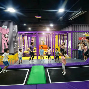 Parc de trampolines professionnel de grande envergure avec trampolines de performance et terrain de dodgeball, parc d'attractions intérieur pour adultes - Product Image 1