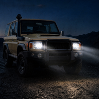 SENYAN Phare de Voiture LED de Remplacement 12V 25W 6000 lm 6000K pour Land Cruiser FJ79/LC79 Adaptation Universelle pour Toyota