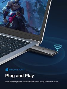 UGREEN <span class=keywords><strong>AC1300</strong></span> USB WiFi adaptador 5G 2,4G doble banda USB 3,0 WiFi Dongle para PC de escritorio <span class=keywords><strong>Mini</strong></span> adaptador de red de ordenador inalámbrico - Product Image 5