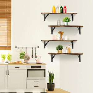 Mộc Mạc Bền Lưu Trữ Tiết Kiệm Không Gian Kệ Sách Phòng Khách Kệ Treo Tường Bộ 4 Góc Kệ Nổi - Product Image 5