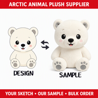 Peluche personnalisée Ours polaire, figurine arctique, animal en peluche, poupée douce, conception OEM ODM