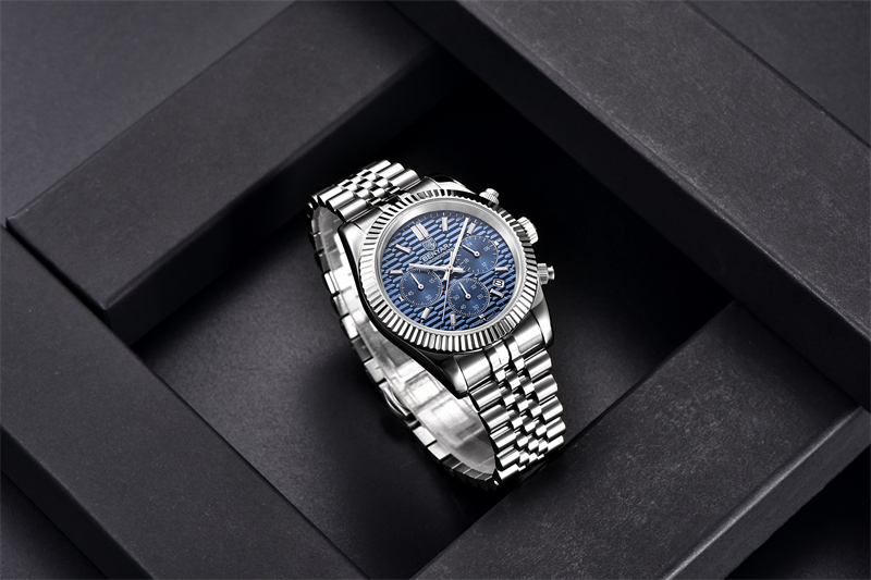 BENYAR acier inoxydable étanche sport Quartz hommes montre haut marque mode chronographe horloge de luxe Relogio Masculino