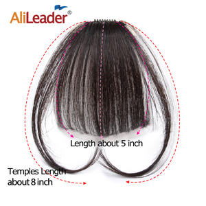 AliLeader Sottile Frangia Piatta con il Tempio Clip In Parrucca Frangia Frangia Dei <span class=keywords><strong>Capelli</strong></span> Umani di Estensioni Dei <span class=keywords><strong>Capelli</strong></span> - Product Image 6