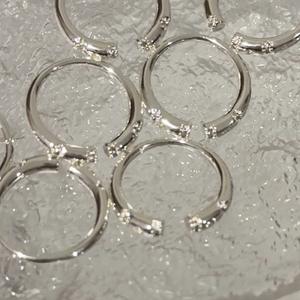 Anillo Ajustable de Plata de Ley S925 de Dos Capas con Incrustaciones de Diamantes y Circonitas, con Personalización Sencilla para Mujer - Product Image 5