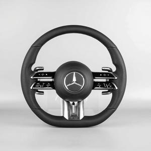 Volant de voiture en cuir style libellule pour <span class=keywords><strong>Mercedes</strong></span> Classe A/B/C/E, CLA/GLC/CLK/CLS/C200/Classe S/Classe G – Rétrofit - Product Image 5
