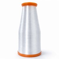 Fil chenille monofilament en polyester blanchi haute résistance, conditionné en fût, pour usage industriel, 0,1~0,35 mm, directement de l'usine