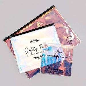 Waterproof Recyclable PVC Stand up Pouches with Silk Screen Printing for Jewelry Makeup & Small Items-Custom Reusable Packaging - Product Image 4