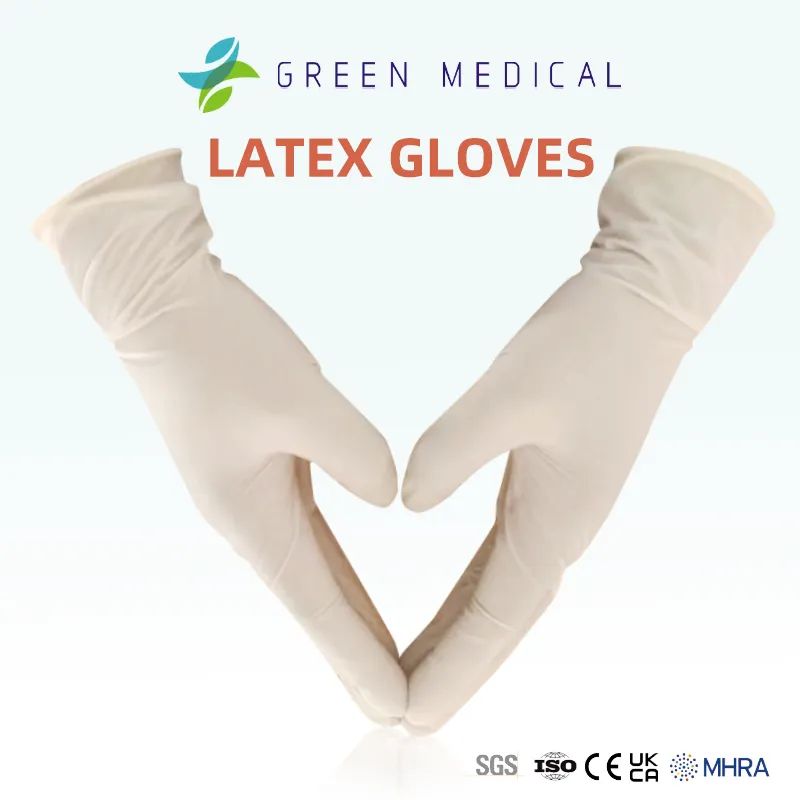 GMC sarung tangan pemeriksaan lateks warna alami murah 100 buah kotak nitril bebas bubuk sarung tangan lateks sekali pakai