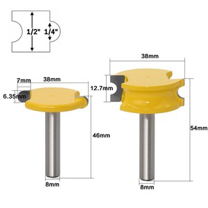 Fresa para canoa y router de perlas, cortador de madera, 2 piezas de 8 mm, brocas para trabajar la madera para embarcaciones de madera - Product Image 3