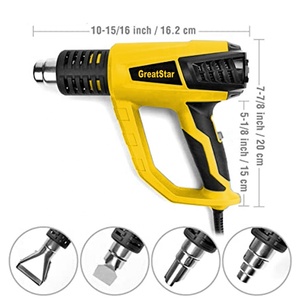 Greatstar-<span class=keywords><strong>pistola</strong></span> <span class=keywords><strong>de</strong></span> <span class=keywords><strong>calor</strong></span> <span class=keywords><strong>de</strong></span> alta potencia, 3 modos <span class=keywords><strong>de</strong></span> temperatura, 2000W, <span class=keywords><strong>para</strong></span> la eliminación <span class=keywords><strong>de</strong></span> <span class=keywords><strong>pintura</strong></span> y calentamiento o descongelación - Product Image 1
