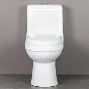 Inodoro de alta calidad 1 Uds montado en el suelo sifónico al ras de porcelana baño WC inodoros alargados